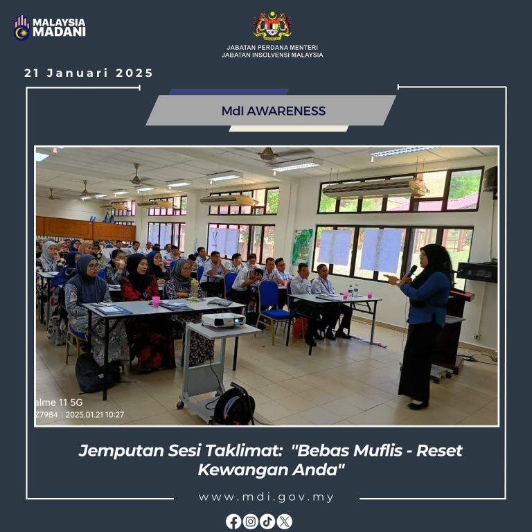 21 Januari 2025 | Jemputan Taklimat : Bebas Muflis – Reset Kewangan Anda