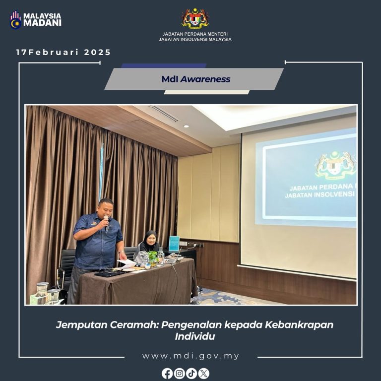 17 Februari 2025 | Jemputan Ceramah “Pengenalan Kepada Kebankrapan Individu”