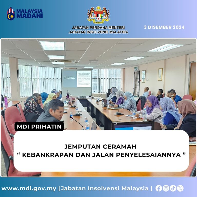 3 Disember 2024 | Taklimat ‘Kebankrapan dan Jalan Penyelesaiannya’