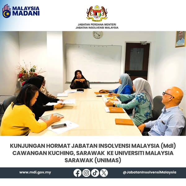 25 Julai 2025 | Kunjungan Hormat Jabatan Insolvensi Malaysia Cawangan Kuching, Sarawak ke Universiti Malaysia Sarawak (UNIMAS)