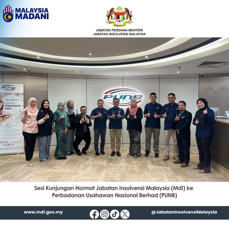 8 Ogos 2025 | Sesi Kunjungan Hormat Jabatan Insolvensi Malaysia (MdI) ke Perbadanan Usahawan Nasional Berhad (PUNB)