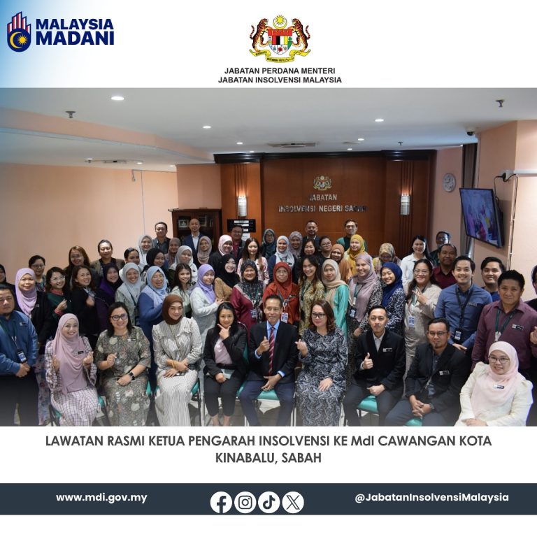 15 Ogos 2025 | Lawatan Rasmi Ketua Pengarah Insolvensi Ke MdI Cawangan Kota Kinabalu, Sabah