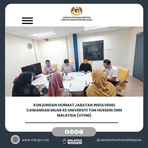 24 Jun 2025 | Kunjungan Hormat Jabatan Insolvensi Malaysia Cawangan Muar Ke Universiti Tun Hussein Onn Malaysia (UTHM)