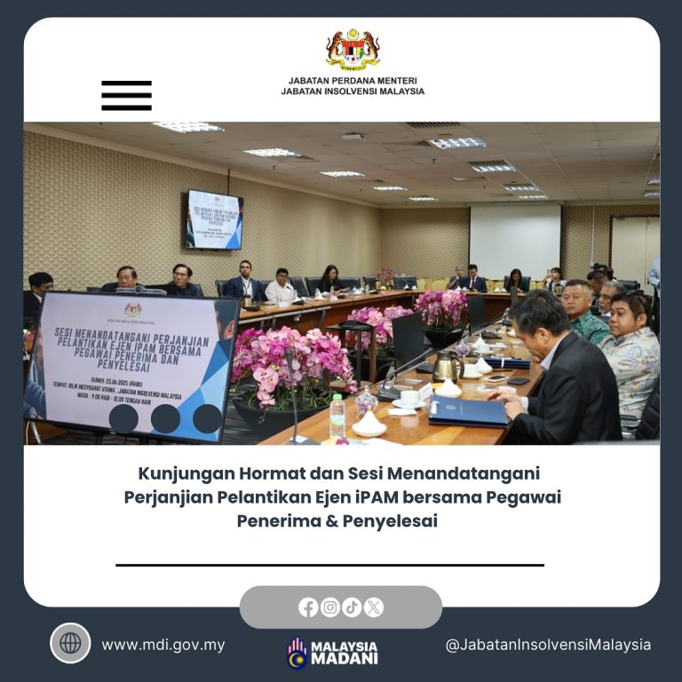 25 Jun 2025 | Kunjungan Hormat dan Sesi Menandatangani Perjanjian Pelantikan Ejen iPAM Bersama Pegawai Penerima & Penyelesai