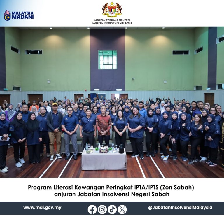 22 Nov 2025 | Program Literasi Kewangan Peringkat IPTA/IPTS Zon Negeri Sabah anjuran Jabatan Insolvensi Malaysia (MdI) Negeri Sabah