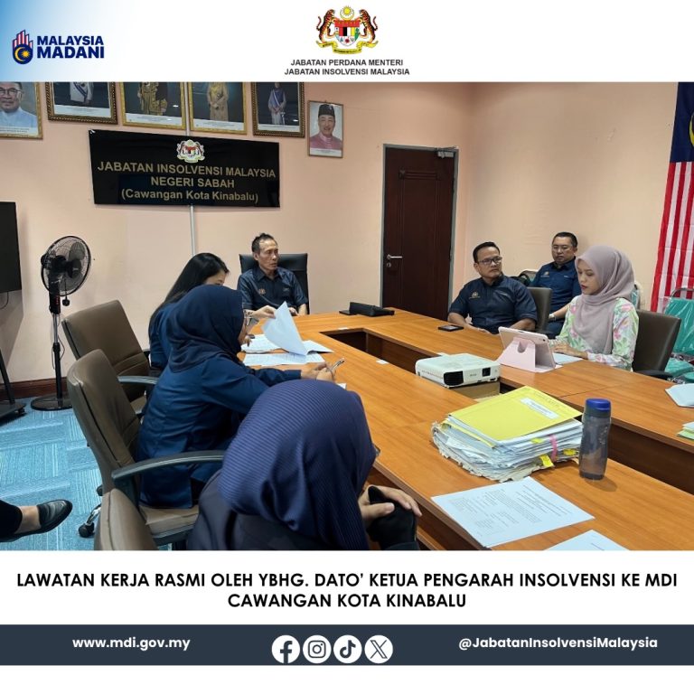 26 Nov 2025 | Lawatan Kerja Rasmi Oleh Ketua Pengarah Insolvensi Ke Mdi Cawangan Kota Kinabalu