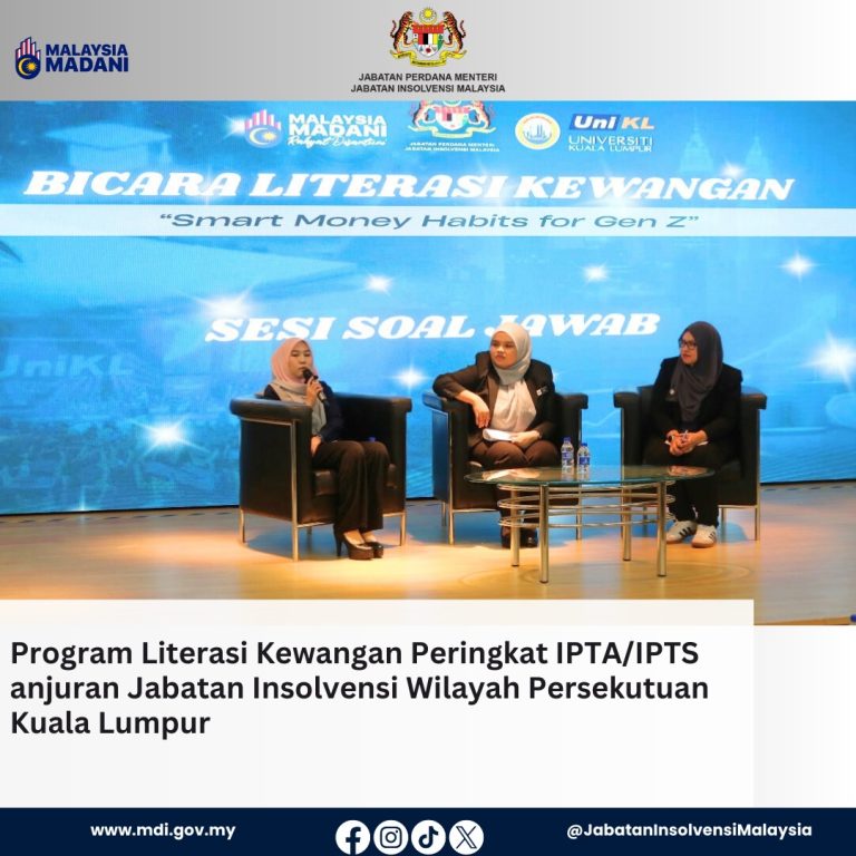 15 Jan 2026 | Program Literasi Kewangan Peringkat IPTA/IPTS Anjuran Jabatan Insolvensi Wilayah Persekutuan Kuala Lumpur